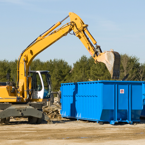 are there any restrictions on where a residential dumpster can be placed in Millfield